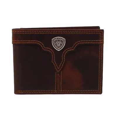 Ariat Men's Brown Center Bump Shield Passcase Wallet