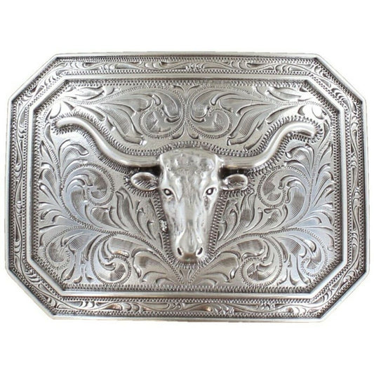 Ariat Rectangle Longhorn Belt Buckle