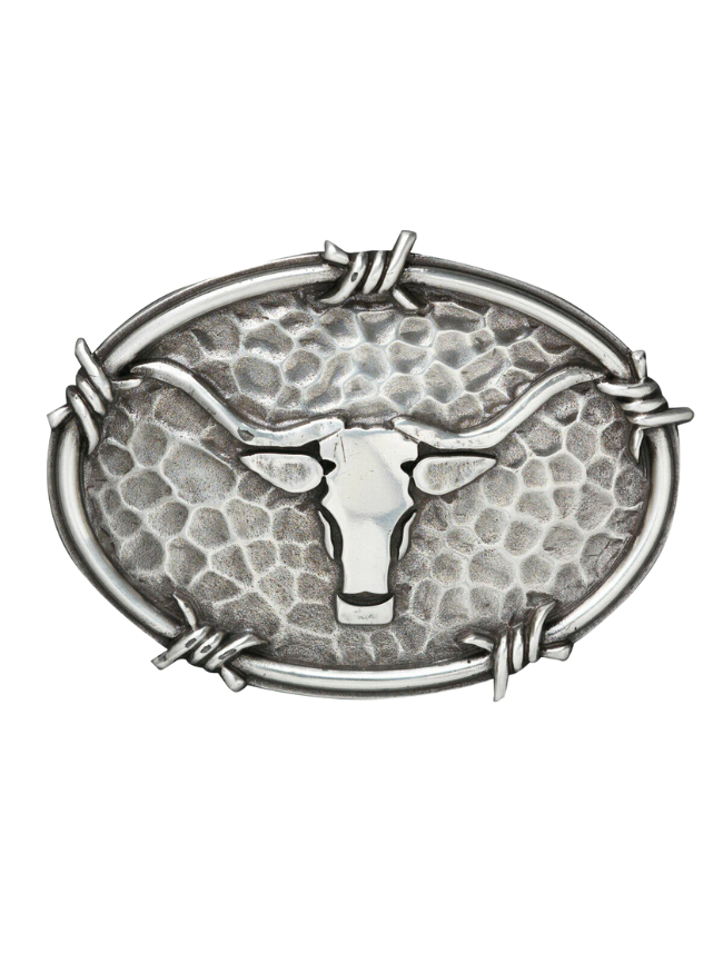 Ariat Barbed Wire & Longhorn Belt Buckle