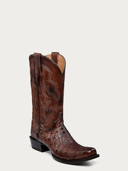 Corral Ostrich Embroidery Square Toe Cowboy Boots