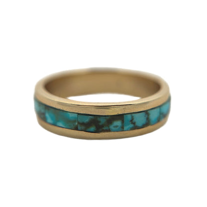 14K Yellow Gold Turquoise Ring