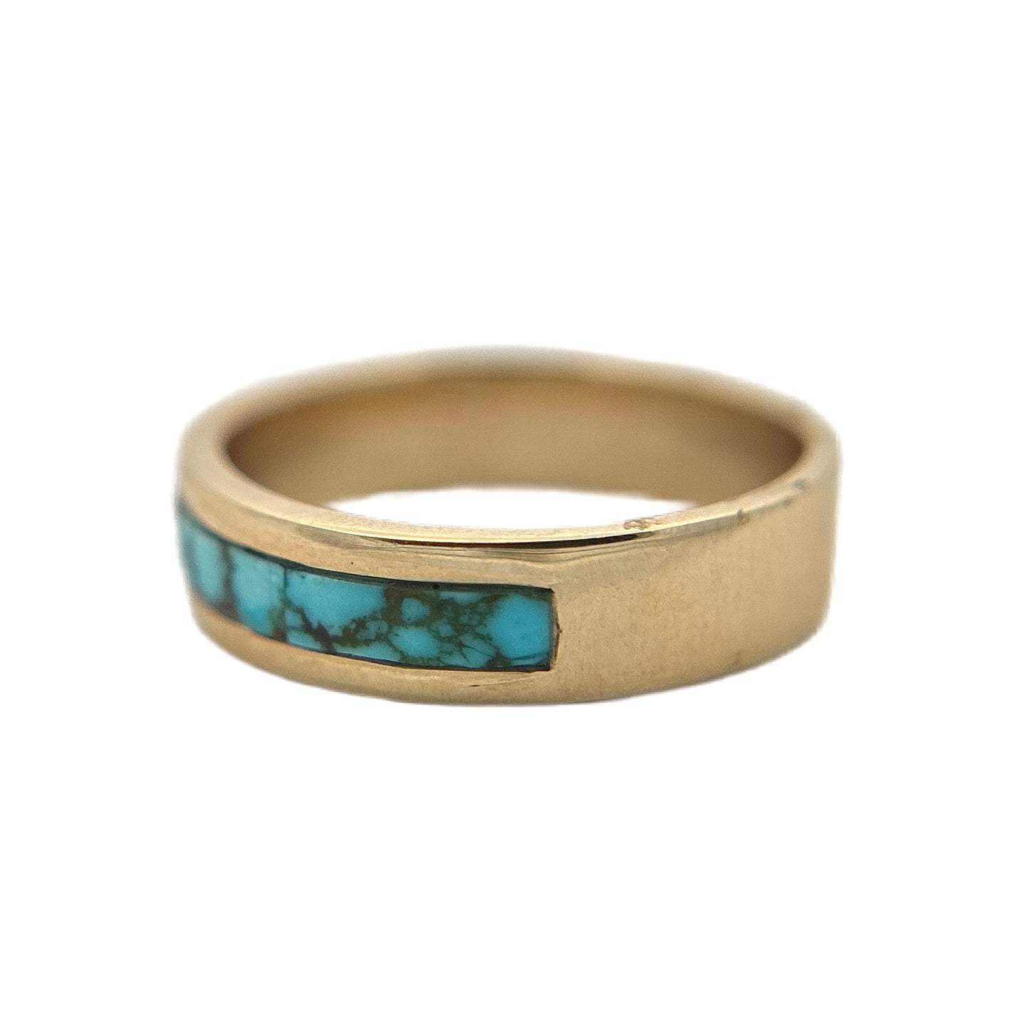 14K Yellow Gold Turquoise Ring