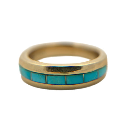 14K Yellow Gold Turquoise Ring