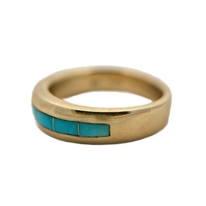 14K Yellow Gold Turquoise Ring