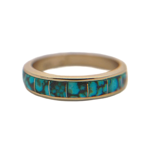 14K Yellow Gold Turquoise Ring