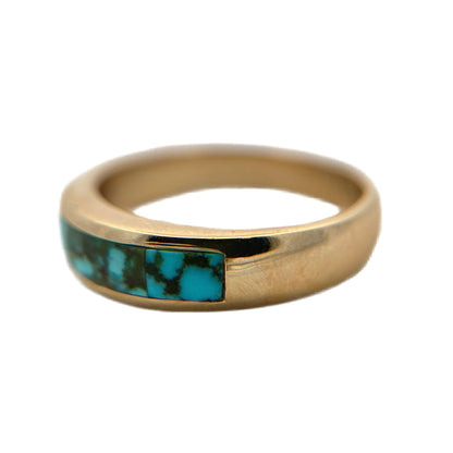 14K Yellow Gold Turquoise Ring