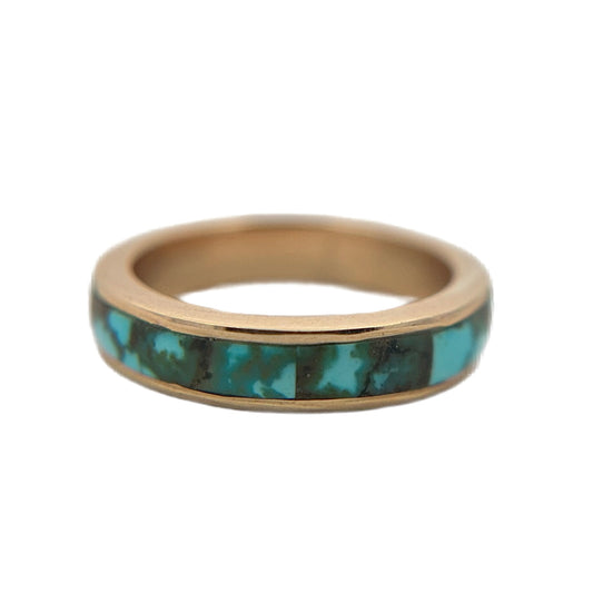 14K Yellow Gold Turquoise Ring