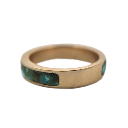 14K Yellow Gold Turquoise Ring