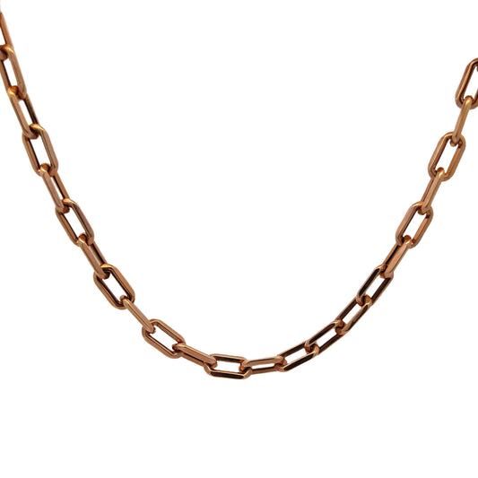 18K Rose Gold Paperclip Chain