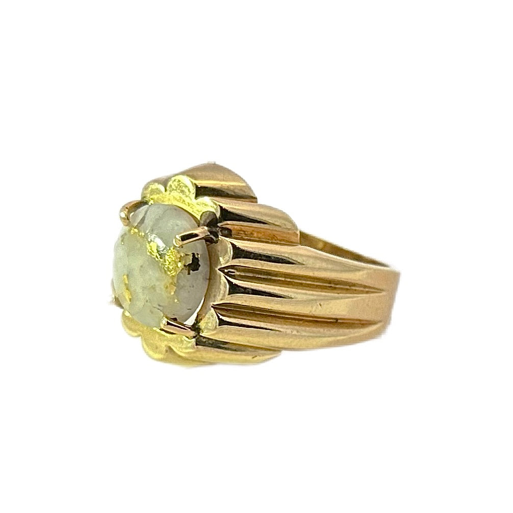 14K Yellow Gold & Gold Quartz Ring