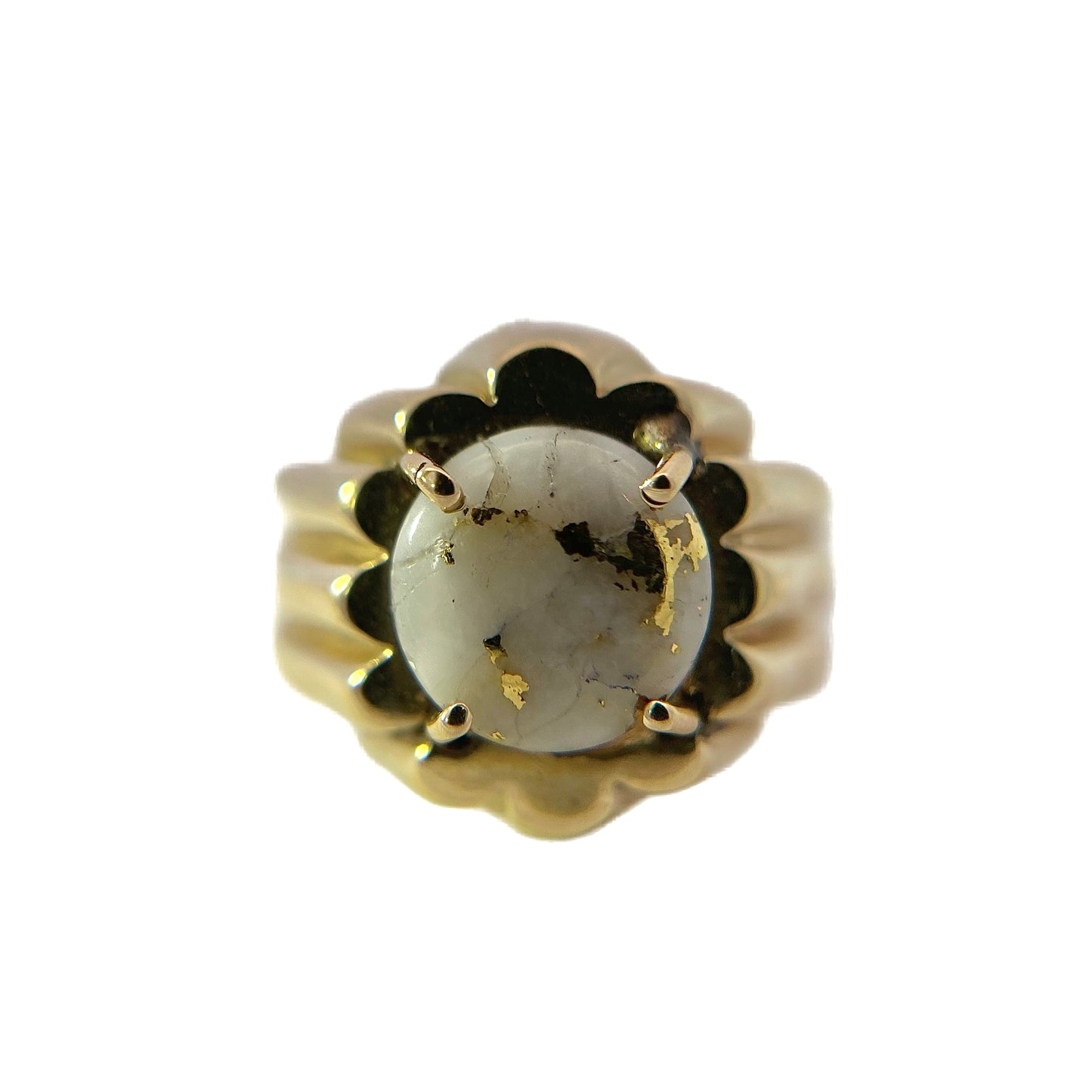 14K Yellow Gold & Gold Quartz Ring