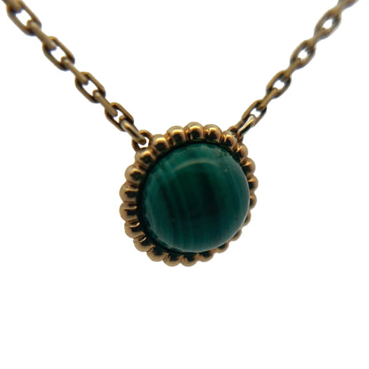 18K Yellow Gold Malachite Necklace