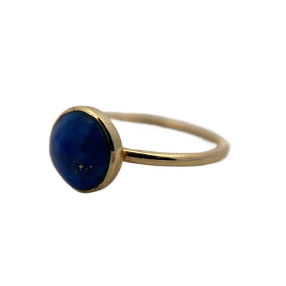 14K Yellow Gold Lapis Ring