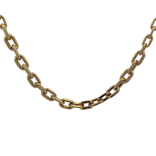 18K Yellow Gold Paperclip Chain Necklace