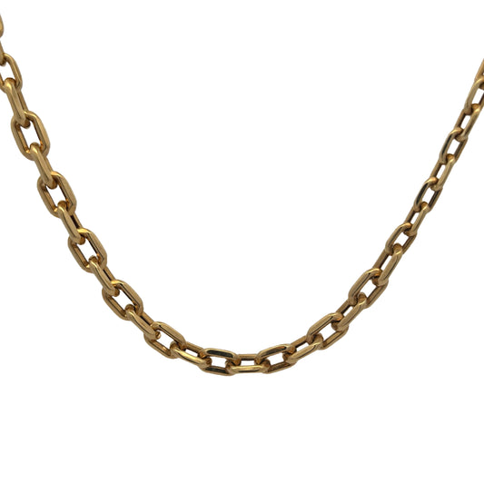 18K Yellow Gold Paperclip Chain Necklace