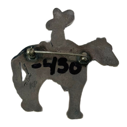 Don Lucas Sterling Silver Cowboy Pin