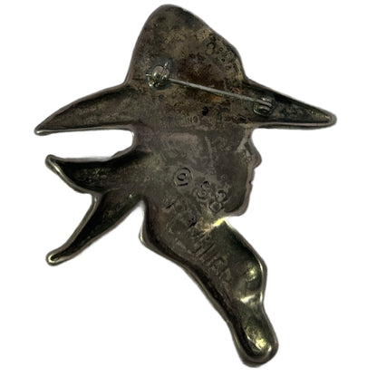 R. Miller Sterling Silver Western Silhouette Pin