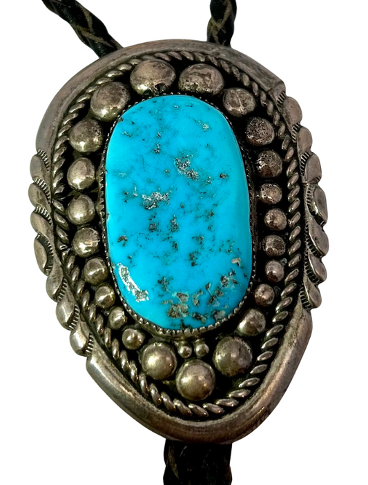 Sterling Silver Turquoise Bolo Tie