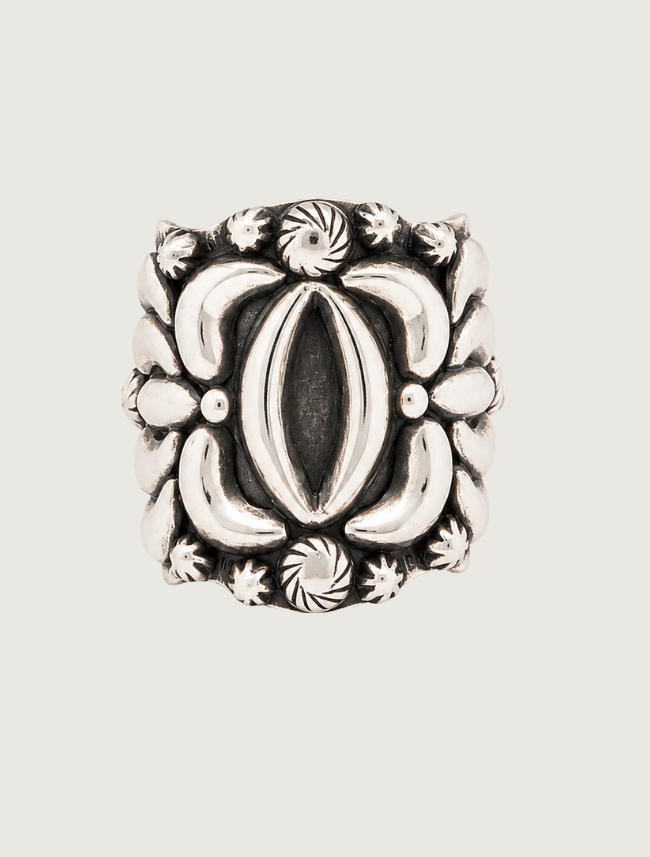 Darryl Becenti Sterling Silver Statement Ring