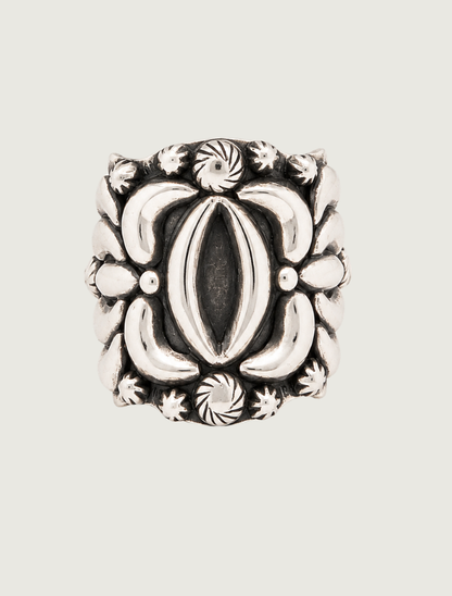 Darryl Becenti Sterling Silver Statement Ring