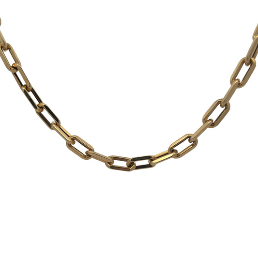 18K Yellow Gold Paperclip Chain Necklace