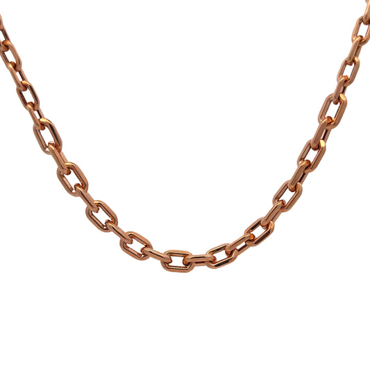 18K Rose Gold Paperclip Chain Necklace