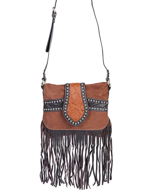 Scully Suede and Leather Fringe Handbag