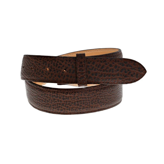 Clint Orms Straight Belt - Genuine American Bison - Chocolate