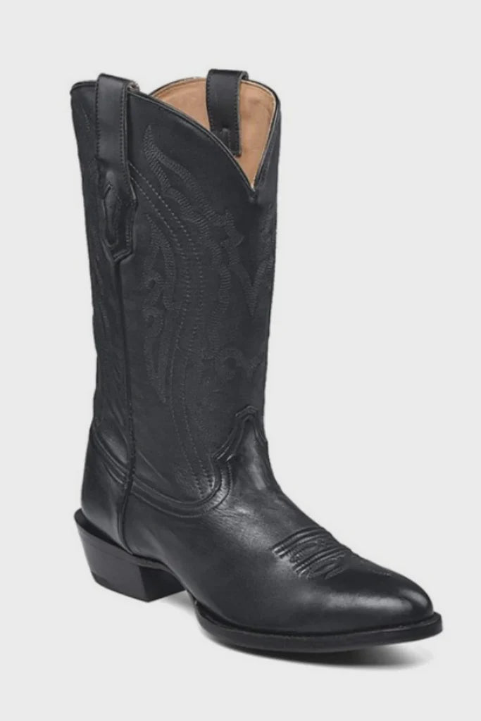 Men's Black J Toe Cowboy Boots