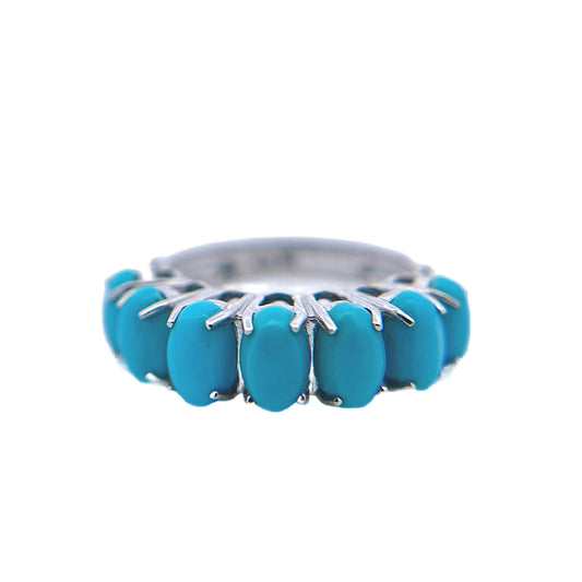 18K White Gold Sleeping Beauty Turquoise Ring