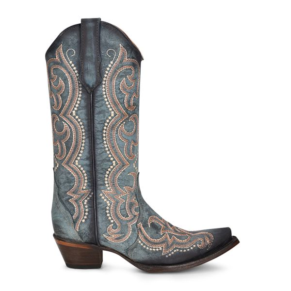 Corral Blue Jean Embroidery Boots