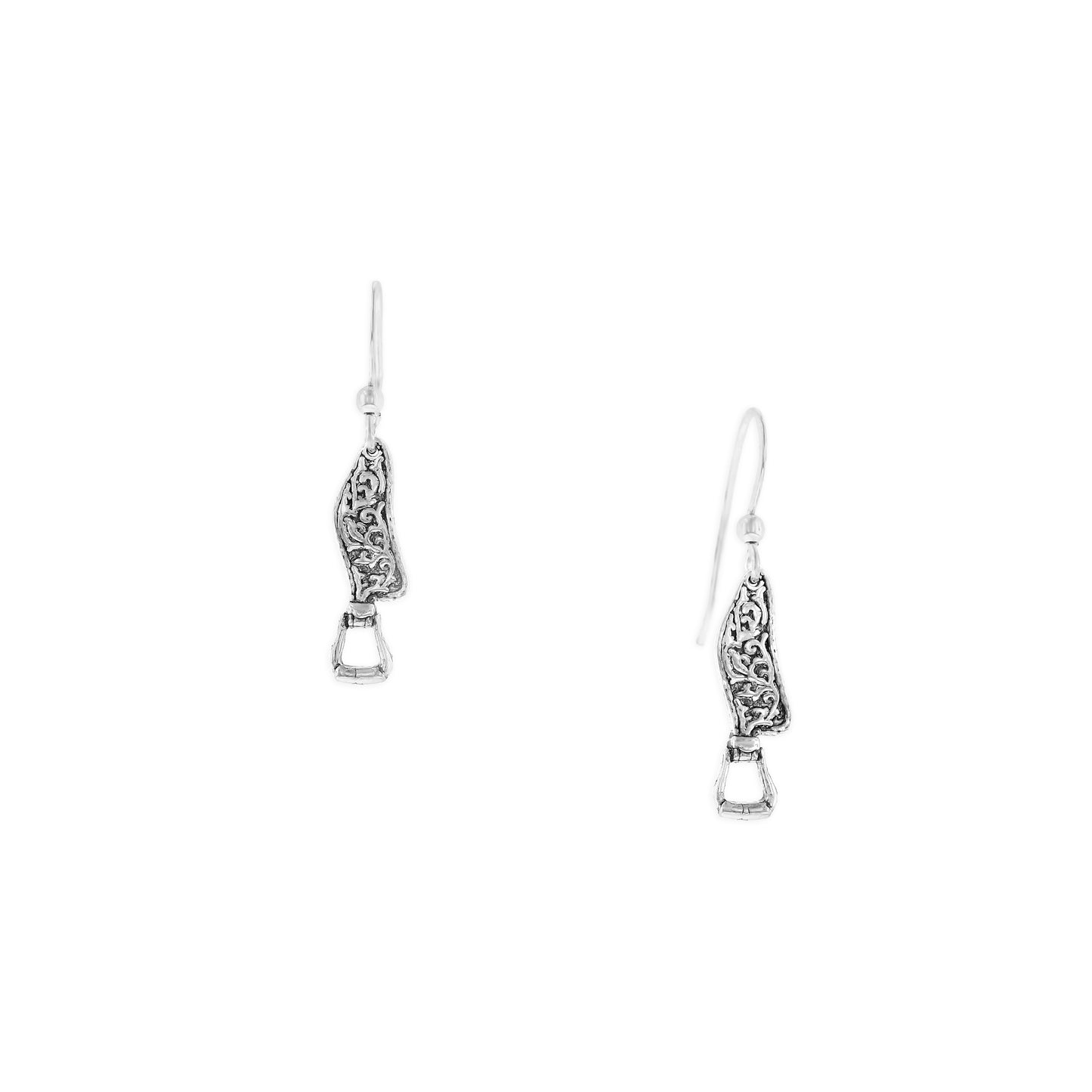 Kabana Sterling Silver Western Stirrup Earrings