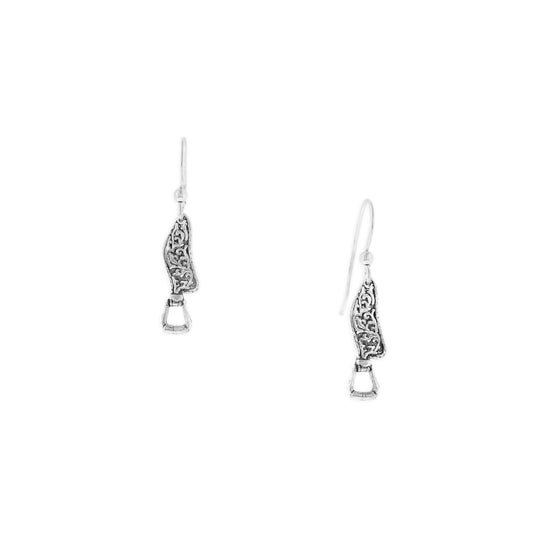 Kabana Sterling Silver Western Stirrup Earrings