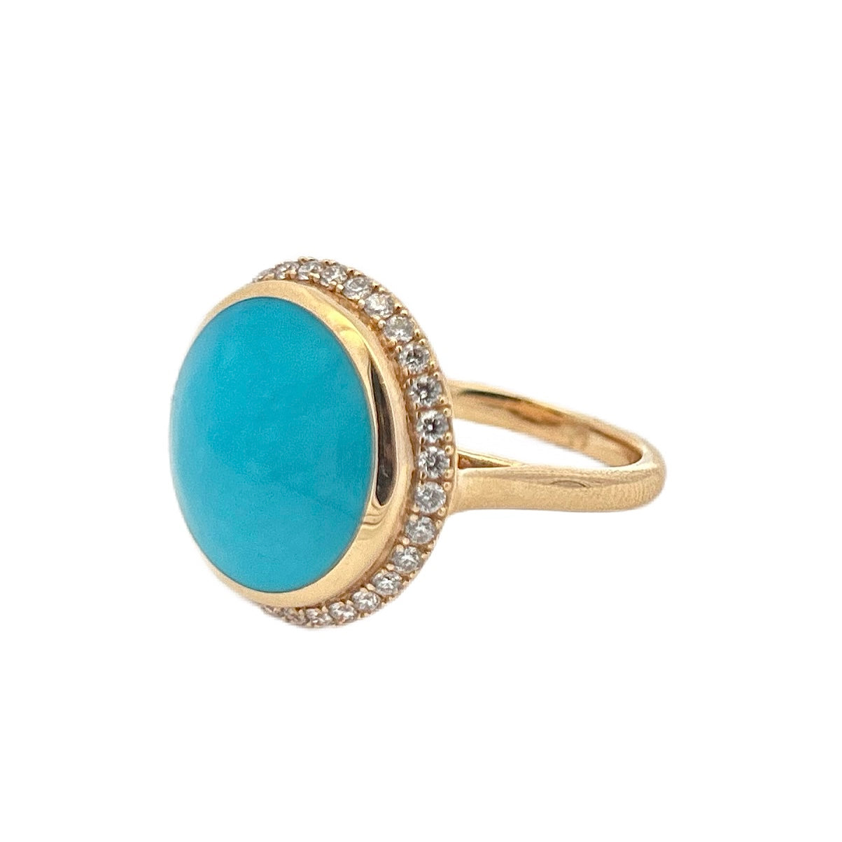 Kabana 14K Yellow Gold Turquoise & Diamond Ring