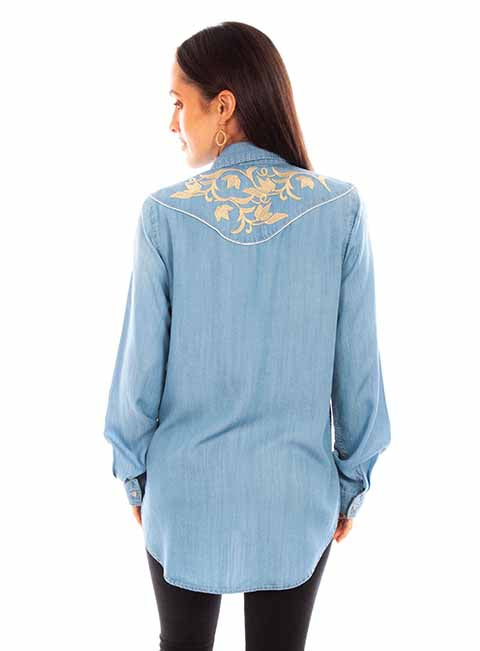 Scully Women's Embroidered Tencel Shirt