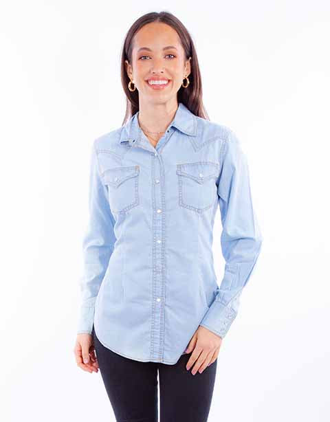 Scully Women's Contrast Thread Western Shirt