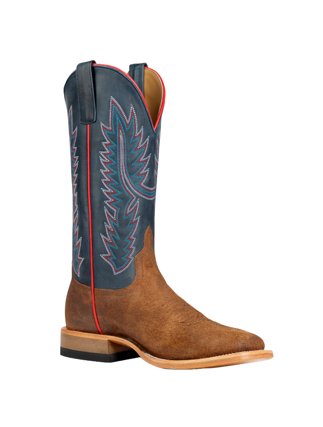 Horse Power Men's Old Suede Blue Western Cowboy Boots