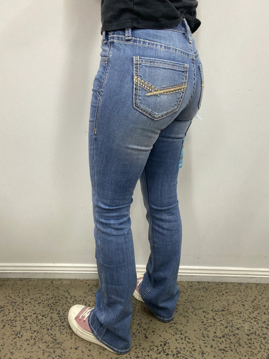 Mid Rise Riding Fit Cowgirl Jeans