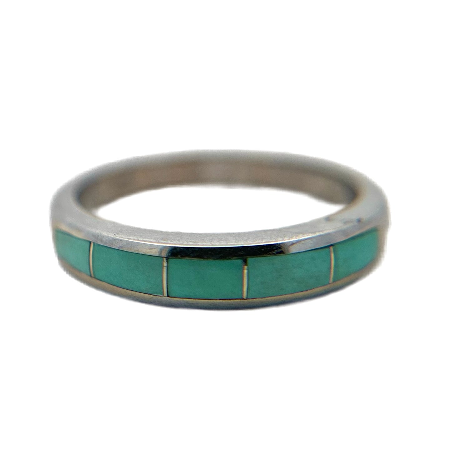 14K White Gold Sleeping Beauty Turquoise Ring