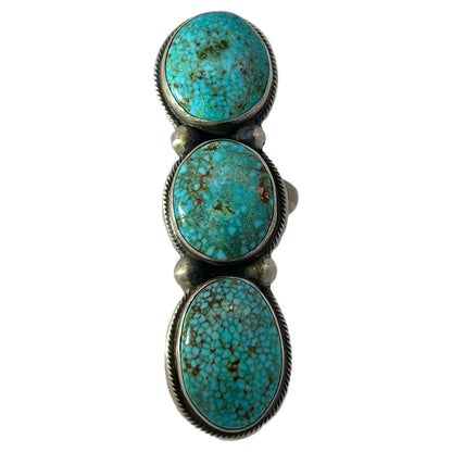 Native American Sterling Silver Turquoise Cabochon Ring