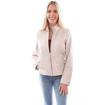 Mavericks Zip Front Jacket in Beige