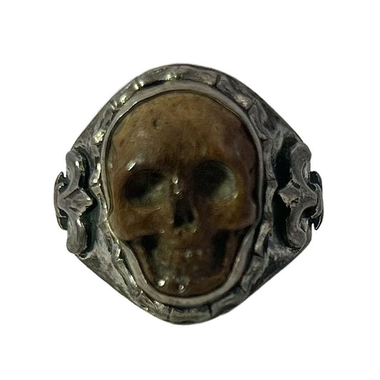 Lee Downey Sterling Silver Skull Ring