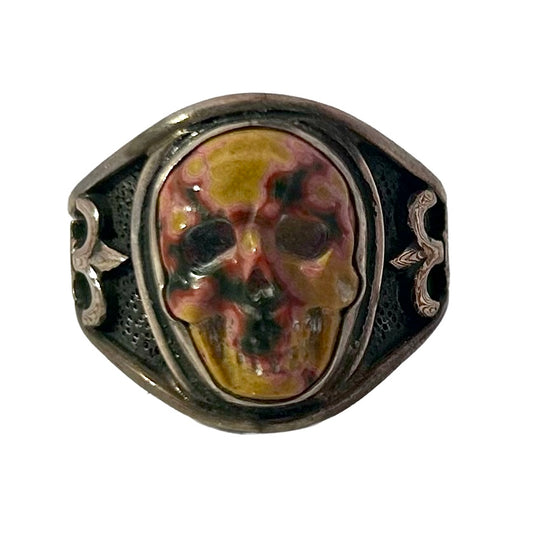 Lee Downey Sterling Silver Skull Ring