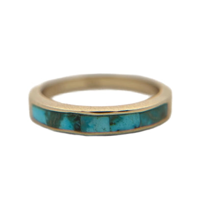 14K Yellow Gold Turquoise Ring