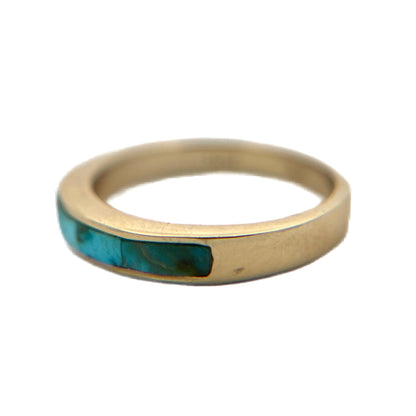 14K Yellow Gold Turquoise Ring