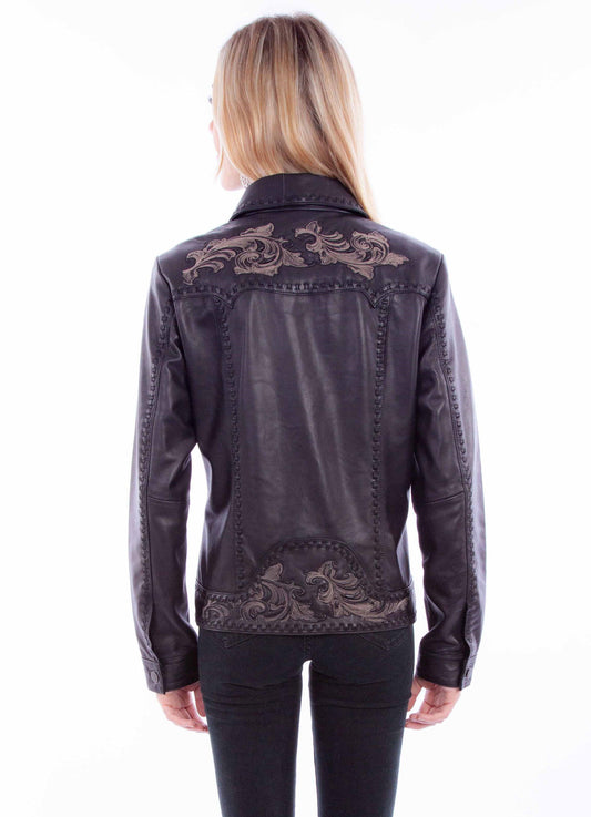 Black Embroidered Women's Jacket