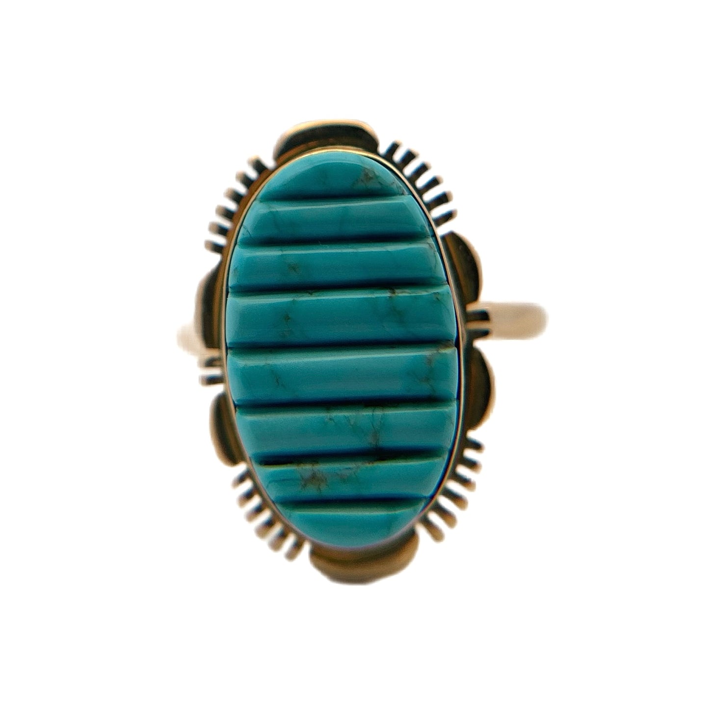 14K Yellow Gold Turquoise Ring