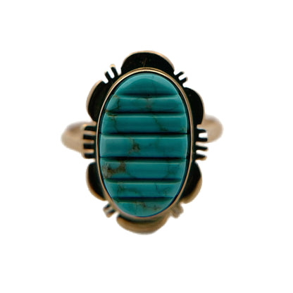 14K Yellow Gold Turquoise Ring