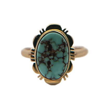 14K Yellow Gold Turquoise Ring