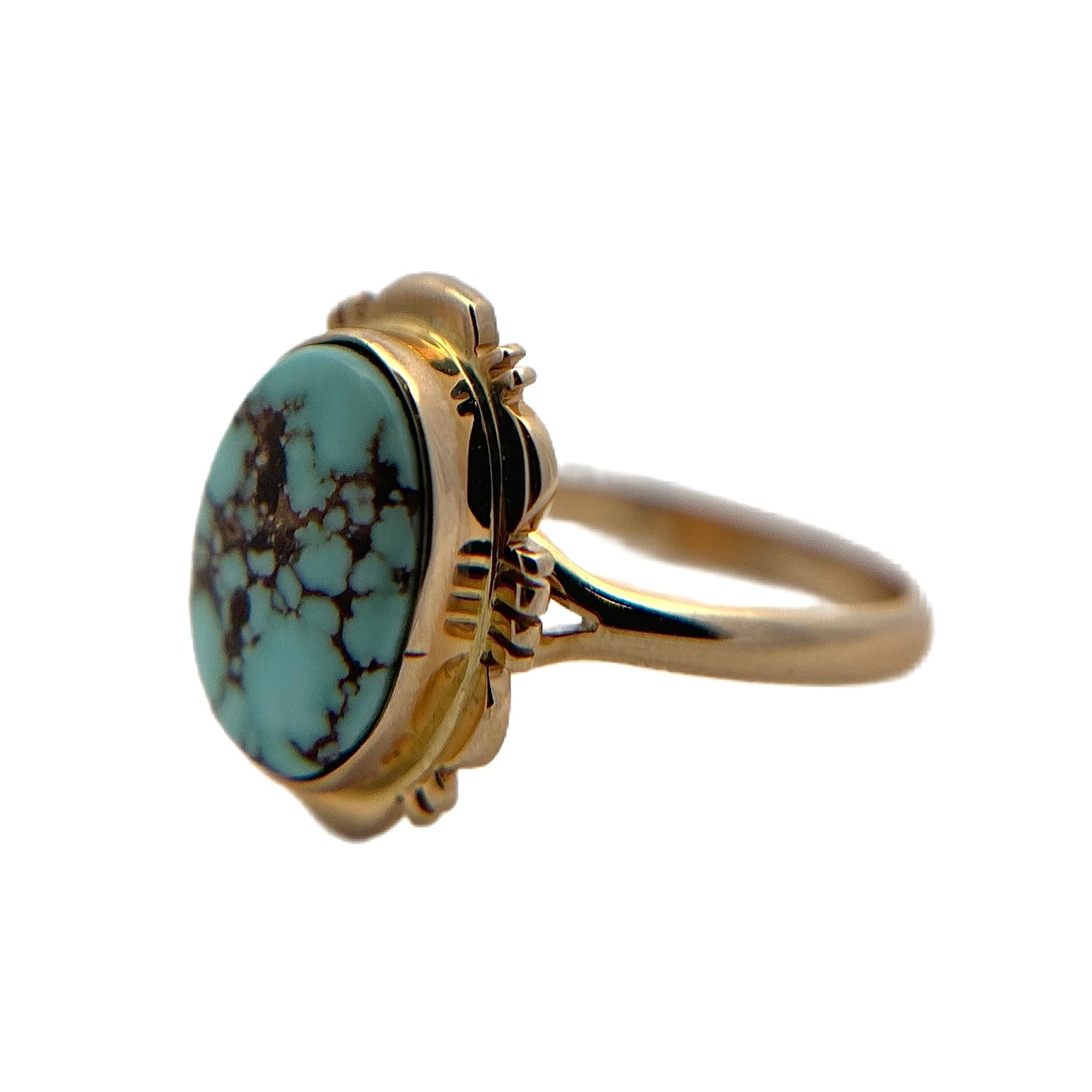 14K Yellow Gold Turquoise Ring